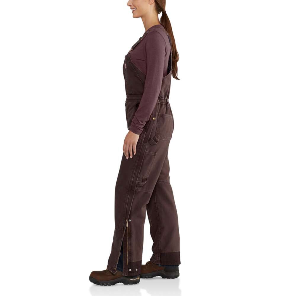carhartt women's weathered duck wildwood bib overalls